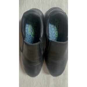 Kuru Kivi 2 Womens Size 9 Wide Triple Black Classic Walking Leather SlipOn Shoes